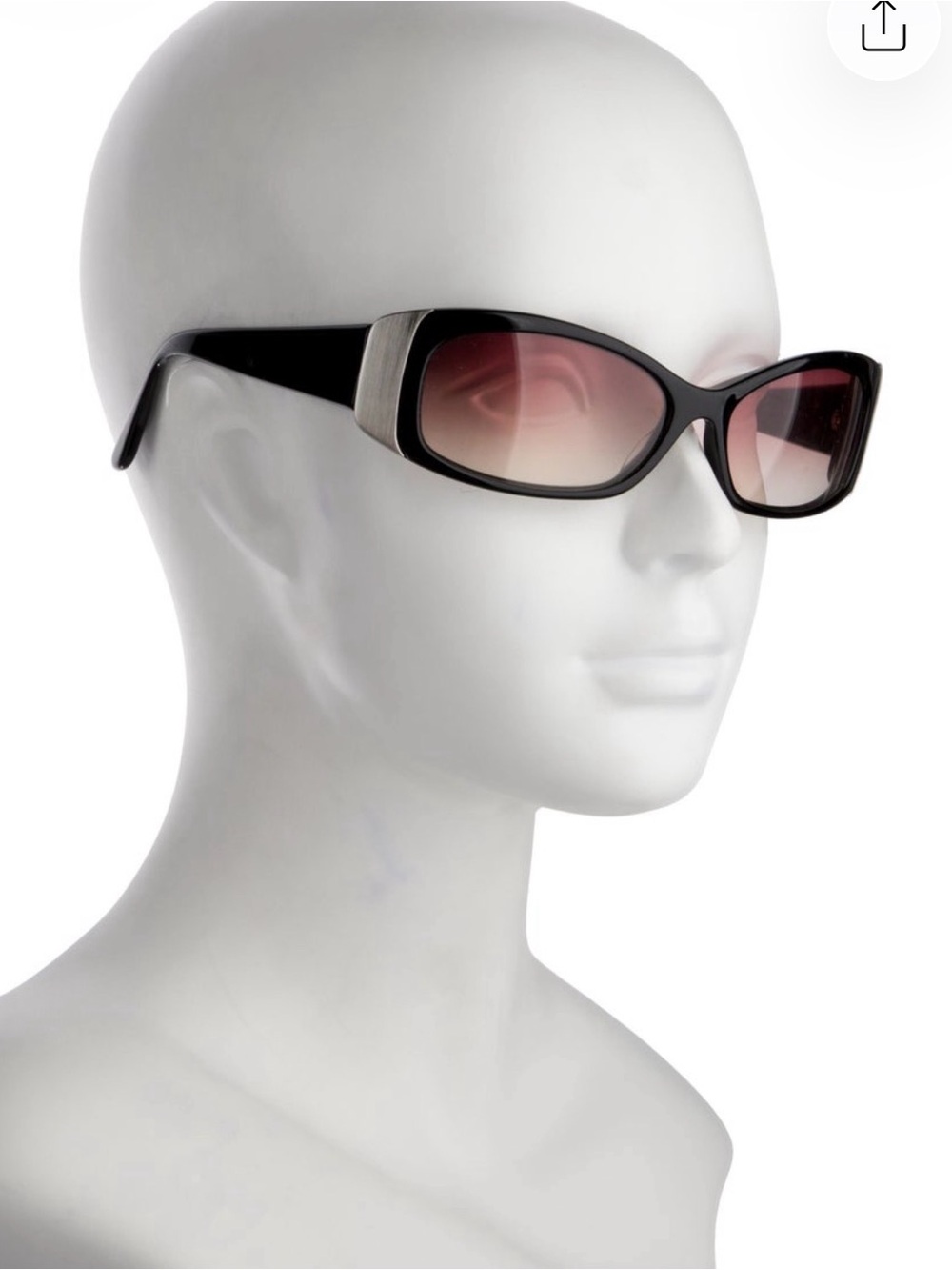Oliver Peoples Black Sunglasses with Pink Gradient Lenses